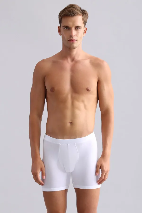 Mısırlı BAMBOO ZEUS Regular Fit Long Boxer White