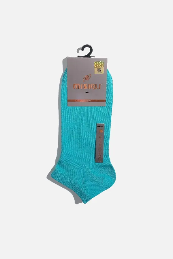 Mısırlı Erkek Pamuklu Tekli Yazlık Patik Çorap Mavi