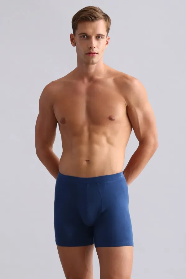 Mısırlı BAMBU ZEUS Regular Fit Long Boxer Gece Mavisi