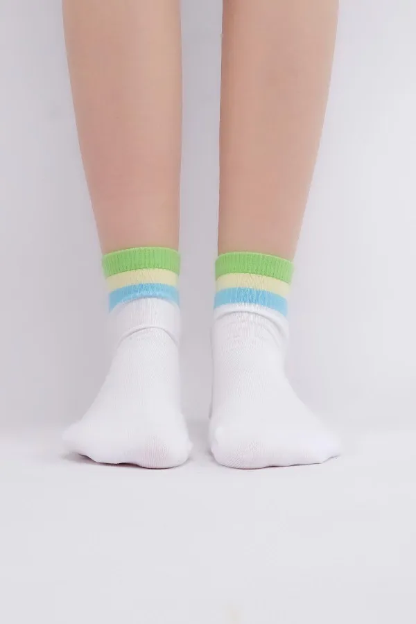 Chaussettes courtes d'été blanches en coton biologique pour femmes égyptiennes