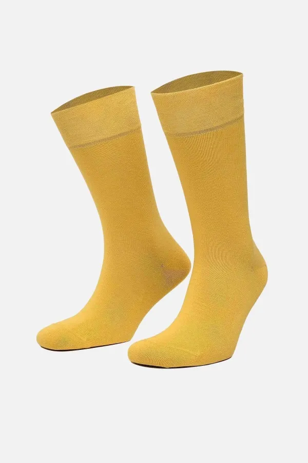 Mısırlı Erkek Modal Tekli Soket Çorap Sarı