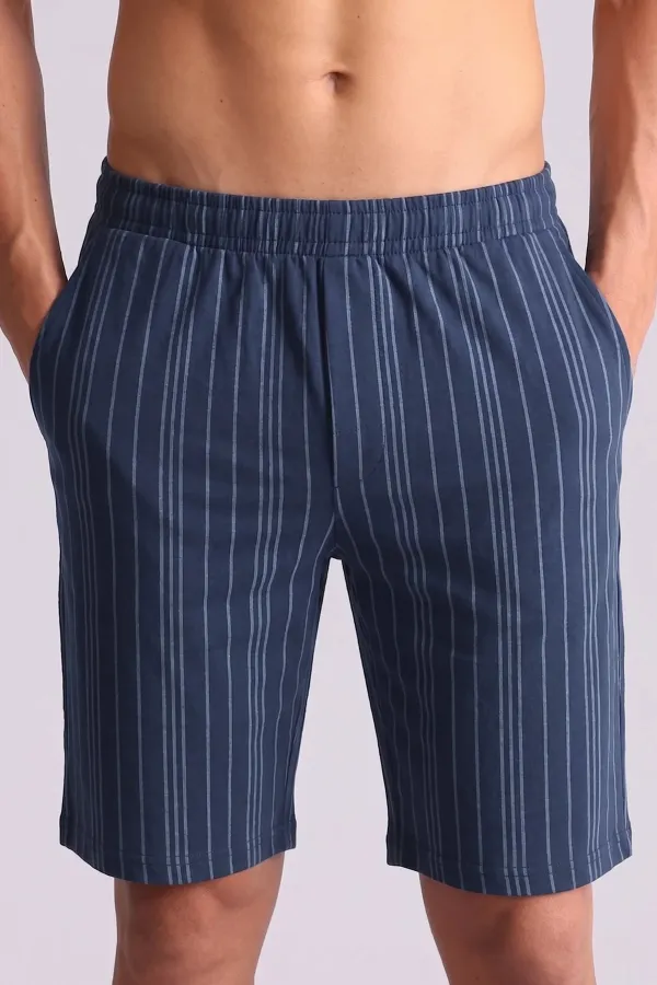 Mısırlı Erkek Bambu Pijama Şort Lacivert