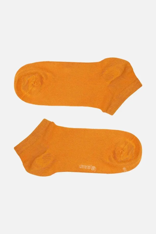 Mısırlı Kadın Bambu Tekli Yazlık Patik Çorap Hardal