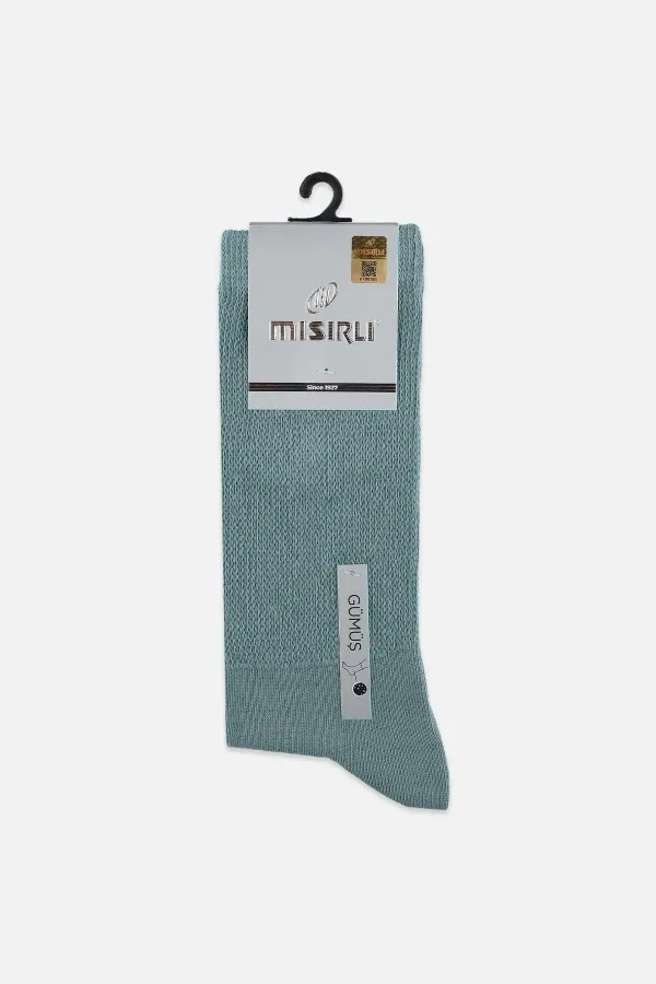 Men's 10% Silver Single Socket Socks Pastel Blue