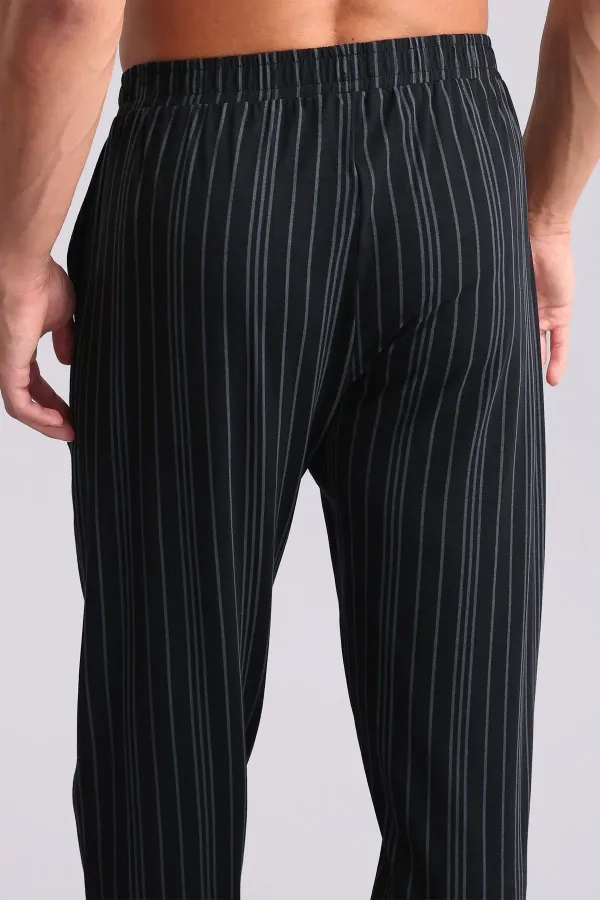 Pantalon de jogging en bambou noir pour homme, style égyptien