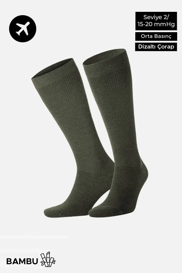 Unisex Bamboo Flight and Pilot Knee-High Socks with Special Strengthening Technology, Khaki Unisex Bamboo Flight and Pilot Knee-High Socks with Special Strengthening Technology, Khaki