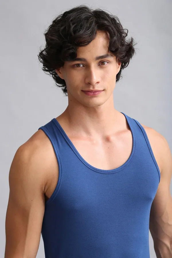 Modal By TENCEL HERCULES Slim Fit Basic Tank Top Navy Blue (from Mısırlı brand)