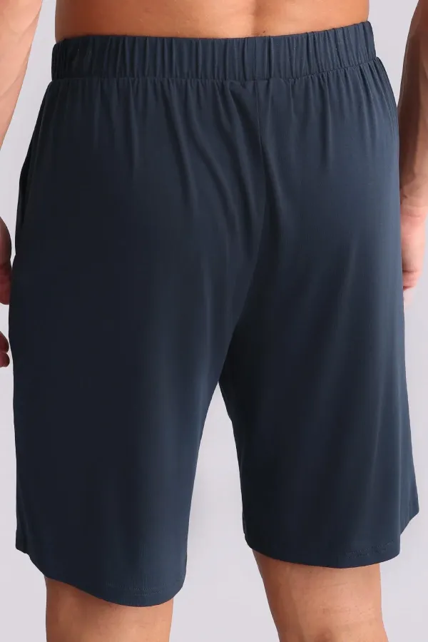 Short de pyjama en modal pour homme, bleu marine