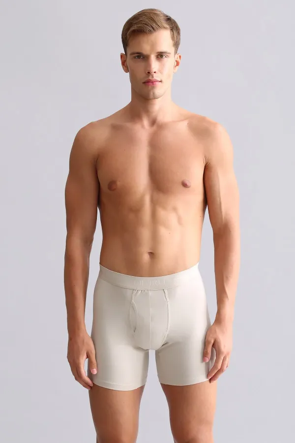 Mısırlı ORGANIC Pamuklu SPARTACUS PLUS PERFORMANCE Long Boxer Toprak Bej