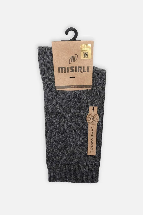 Mısırlı Kadın Koyun Yünü Tekli Soket Çorap Füme