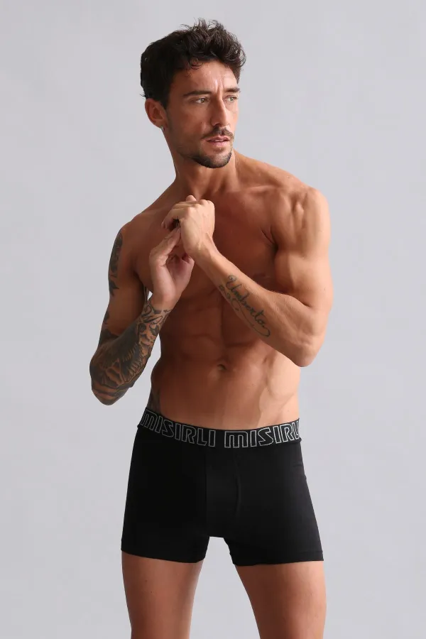 Modal By TENCEL SPARTACUS PERFORMANCE Boxer Shorts Black (from Egypt)