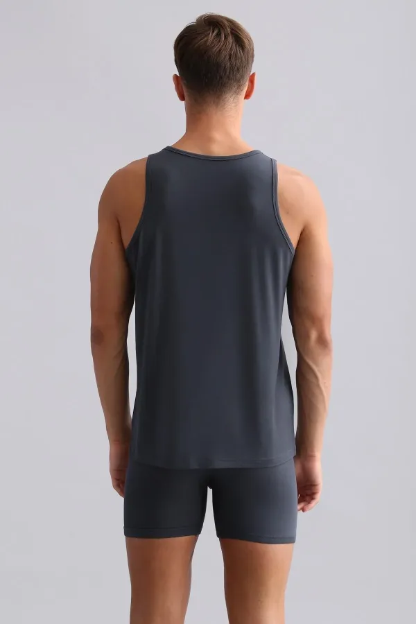 Mısırlı BAMBU ZEUS Regular Fit Basic Atlet / T-Shirt Antrasit