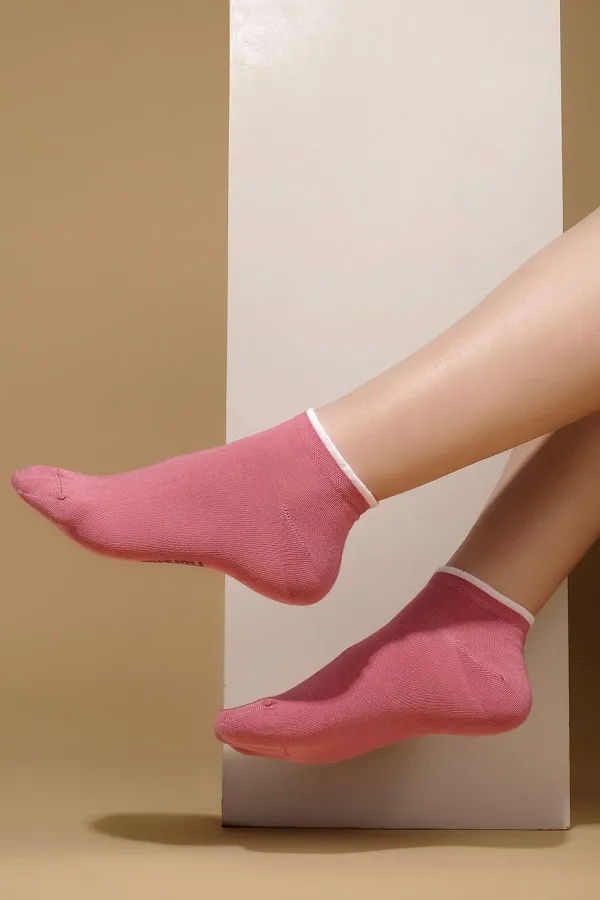 Mısırlı Kadın Modal Tekli Yazlık Sneaker Çorap Pembe