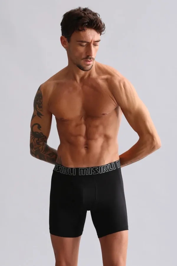 Mısırlı Modal By TENCEL SPARTACUS PERFORMANCE Long Boxer Siyah