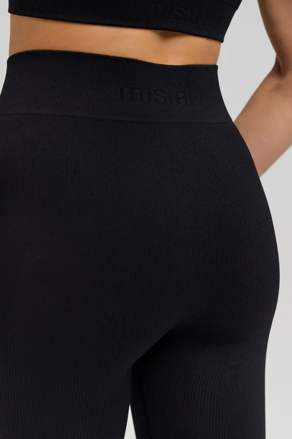 Kadın Activewear Carlotta Seamless Ripli Tayt Siyah