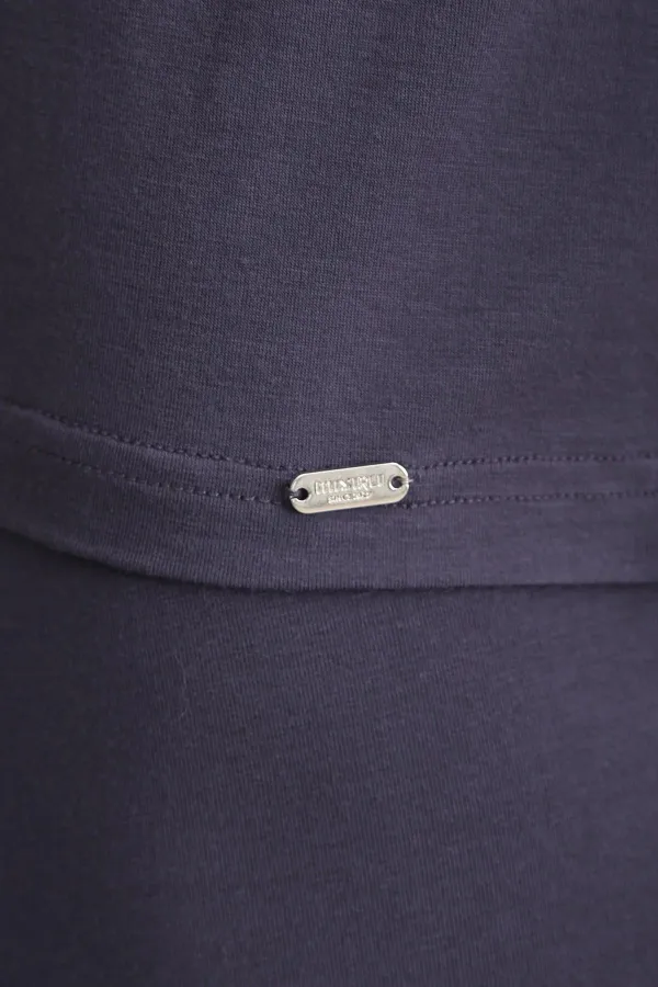 Débardeur/T-shirt de sport ZEUS LUXURY en coton biologique égyptien, coupe classique, col rond, anthracite