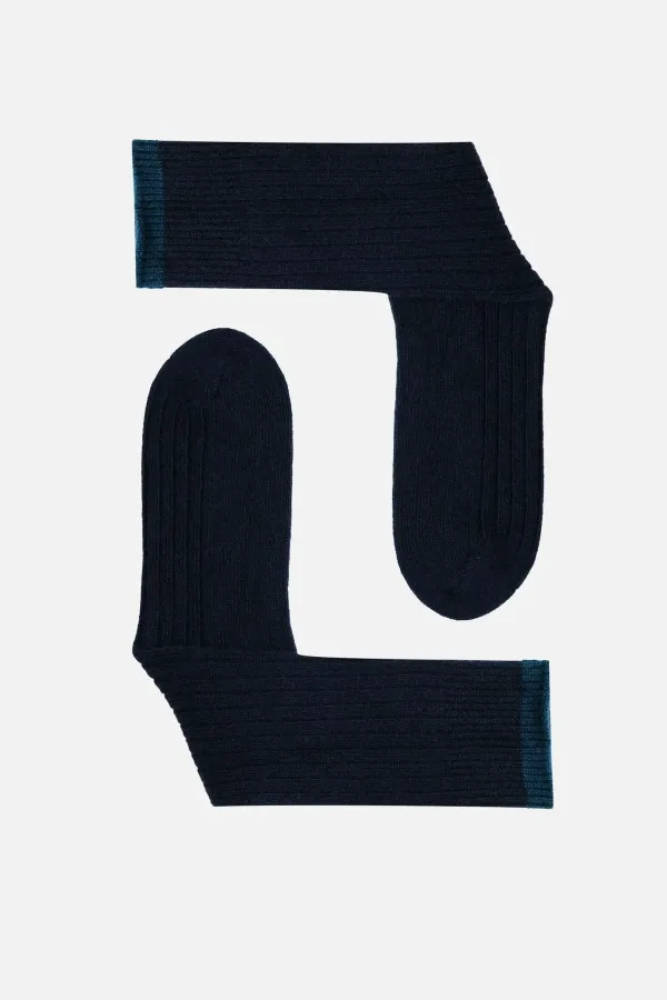 Mısırlı Erkek Kuzu Yünü (Lambswool) Tekli Soket Çorap Lacivert