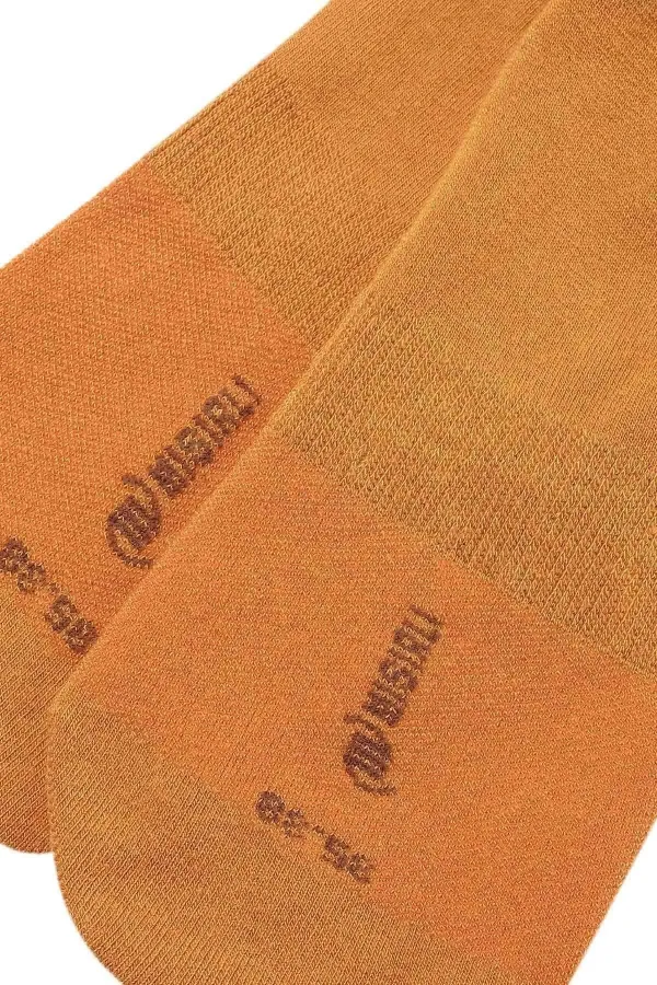 Mısırlı Kadın Bambu Tekli Yazlık Babet Çorap Hardal