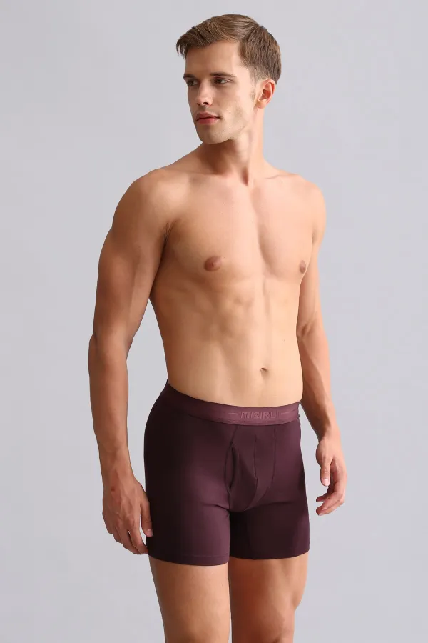Mısırlı ORGANIC Cotton SPARTACUS PLUS PERFORMANCE Long Boxer Shorts, Purple