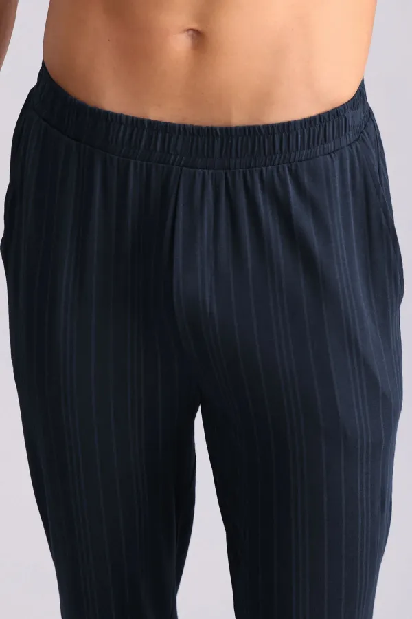 Egyptian Men's Bamboo Jogger Pants Navy Blue