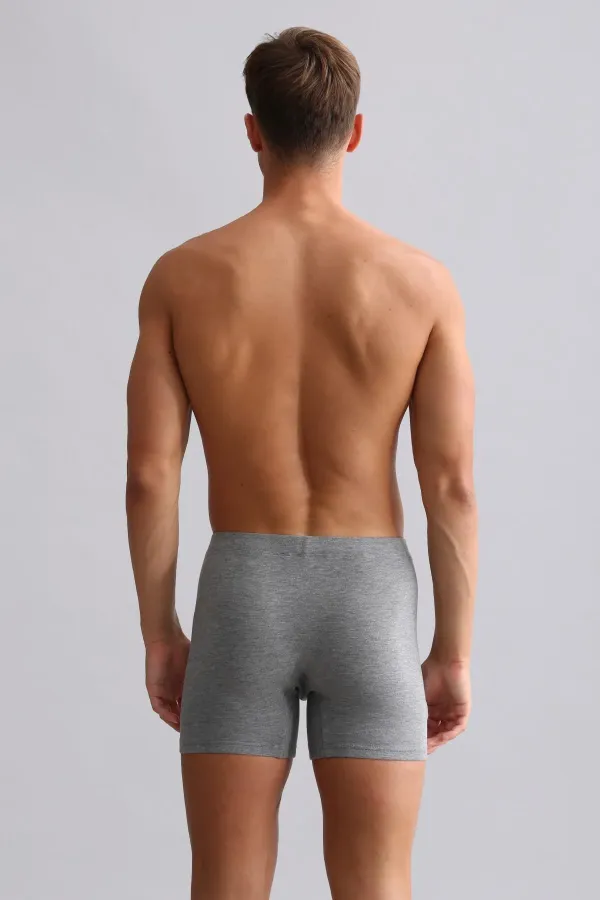 Mısırlı BAMBOO ZEUS Regular Fit Long Boxer Grey Melange