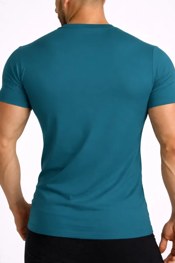 Mısırlı ORGANIC Pamuklu HERCULES Slim Fit Bisiklet Yaka Fanila / T-Shirt Fit Green