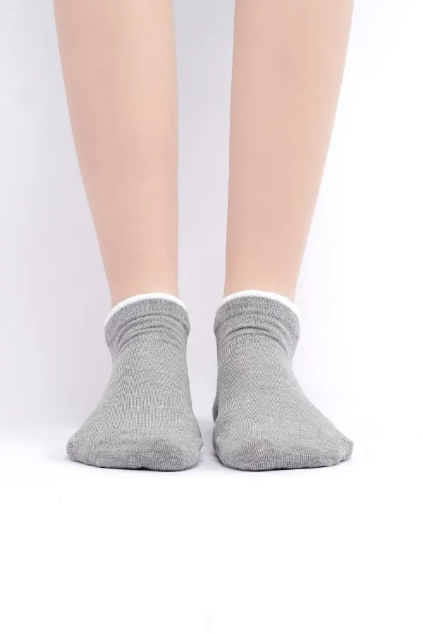 Mısırlı Kadın Modal Tekli Yazlık Sneaker Çorap Gri