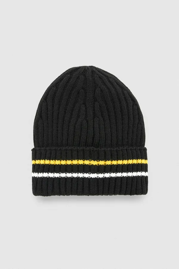 Bonnet rayé égyptien pour homme - Jess Noir