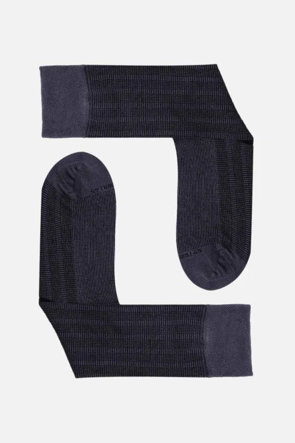 Chaussettes égyptiennes pour homme en bambou, coloris gris fumé.