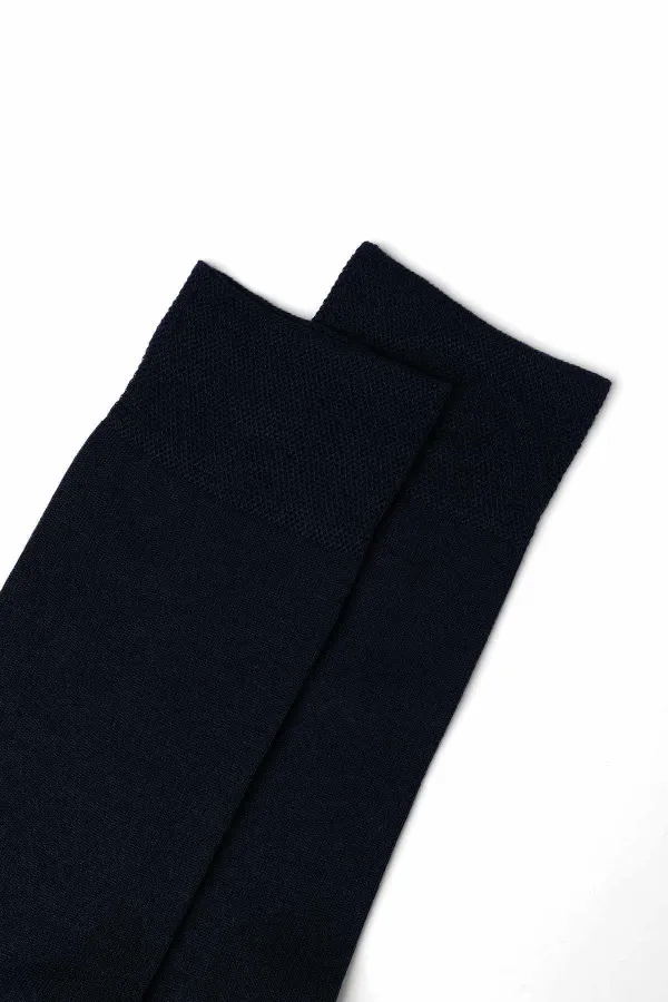 Mısırlı Men's Mercerized Single Summer Ankle Socks Dark Navy