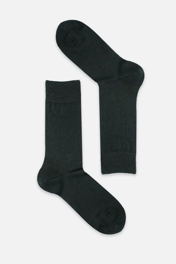 Mısırlı Men's Mercerized Single Summer Ankle Socks Green