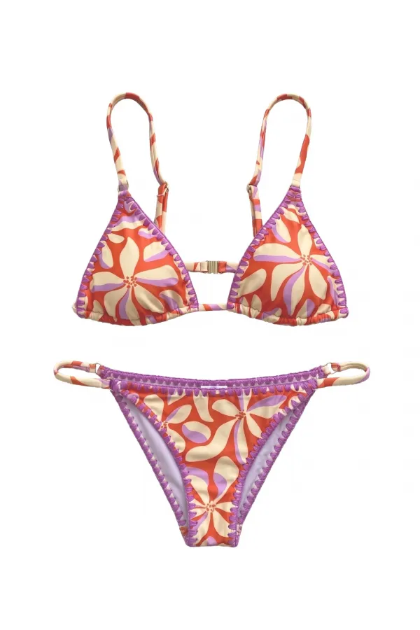 Egyptian Triangle Bikini Set Flower Egyptian Triangle Bikini Set Flower