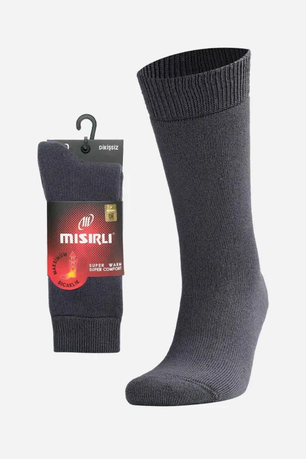 Chaussettes thermiques unisexes égyptiennes à une seule chaussette anthracite