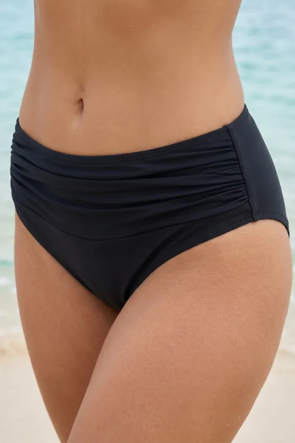 Mısırlı Kadın Aksesuar Detaylı Balenli Bikini Takım Siyah