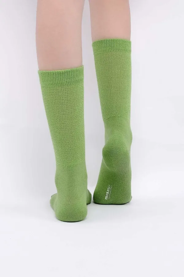 Mısırlı Kadın %10 GÜMÜŞ Madeni İçerikli Soket Çorap Yeşil