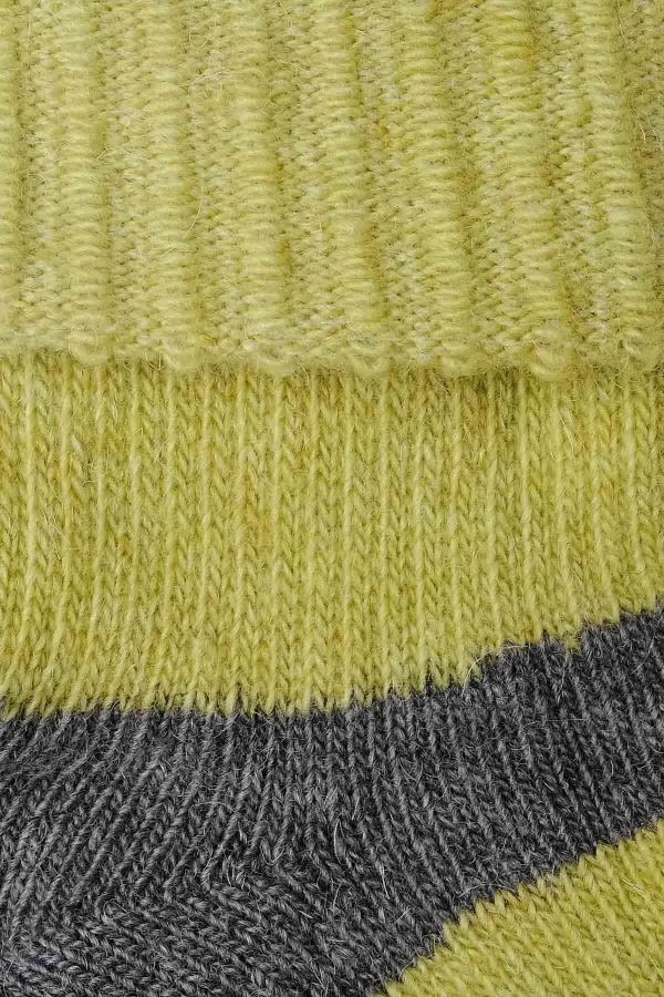 Mısırlı Kadın Alpaka Yünü Kışlık Kıvrık Tekli Soket Çorap Yeşil