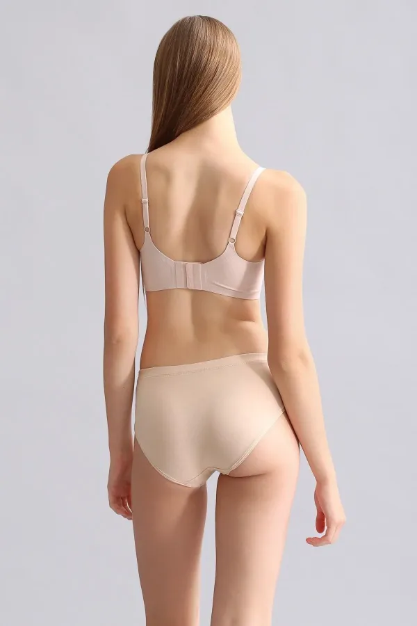 Mısırlı Modal By TENCEL HERA Gizli Lastikli Brazillian 3'Lü Külot Ten Rengi