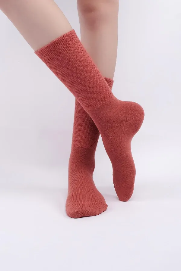 Chaussettes courtes pour femmes égyptiennes, contenant 10 % d'argent, couleur tuile