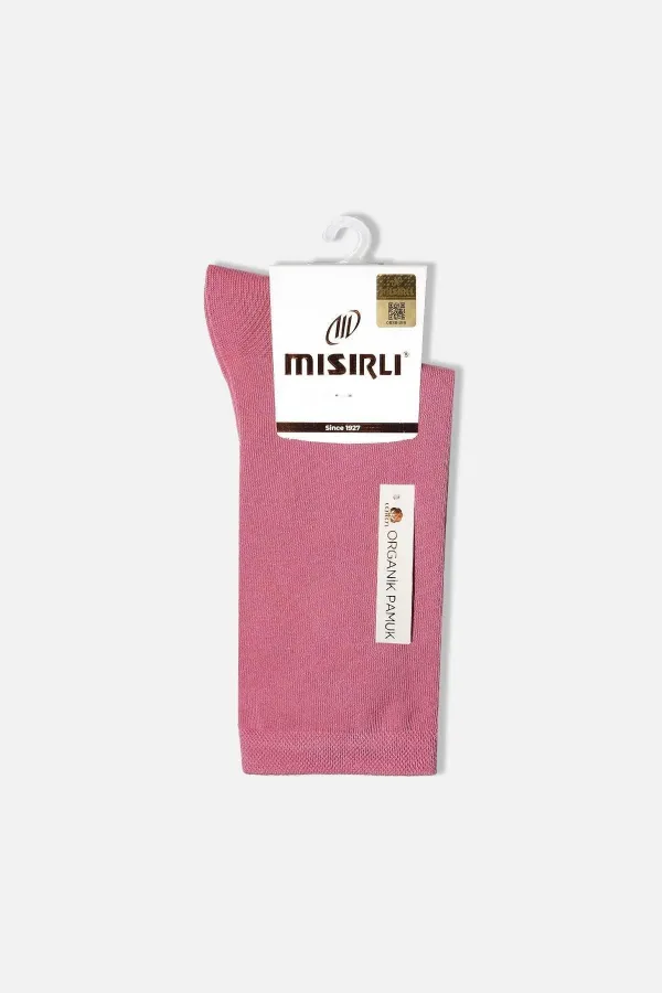 Chaussettes roses en coton biologique égyptien pour femmes