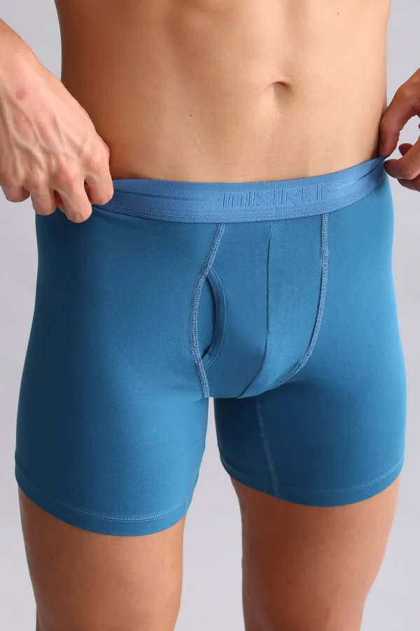 Mısırlı ORGANIC Pamuklu SPARTACUS PLUS PERFORMANCE Long Boxer Petrol Mavisi