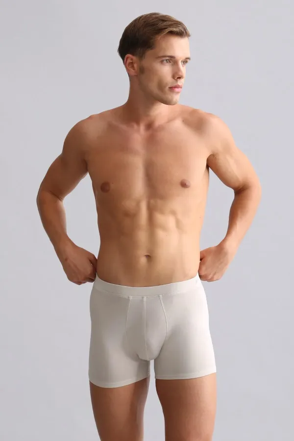 Boxer coupe classique en bambou égyptien ZEUS, beige terre