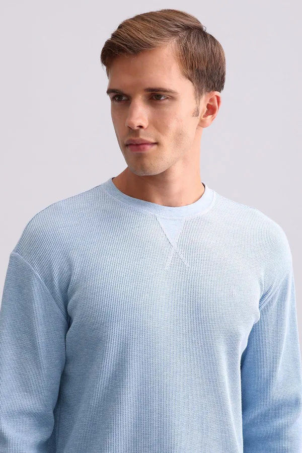 Mısırlı Erkek Pamuklu Uzun Kollu Pijama Takımı Mavi