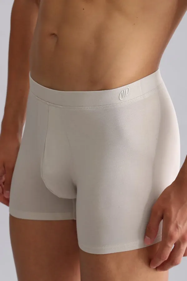 Boxer coupe classique en bambou égyptien ZEUS, beige terre