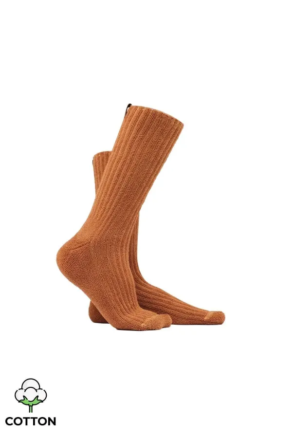 Mısırlı Kadın Pamuklu Havlu 6 Çift Kutulu Soket Çorap Çok Renkli