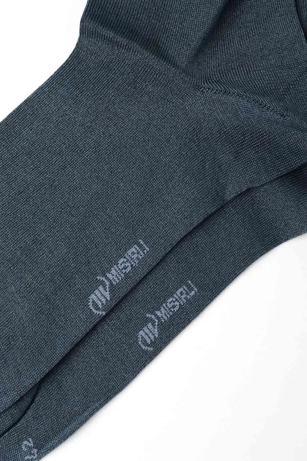 Mısırlı Men's Mercerized Single Summer Ankle Socks Pastel Blue