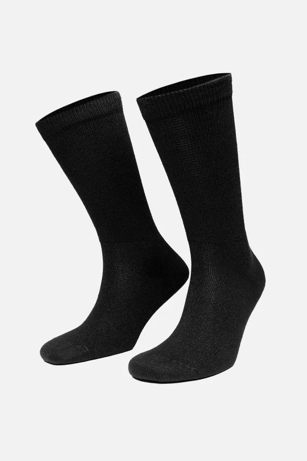 Men's 10% Silver Single Socket Socks, Black
