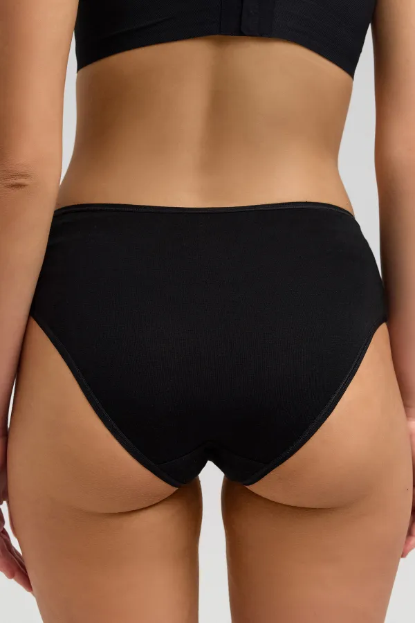 Mısırlı Micro Modal Yüksek Bel Hipster SİYAH