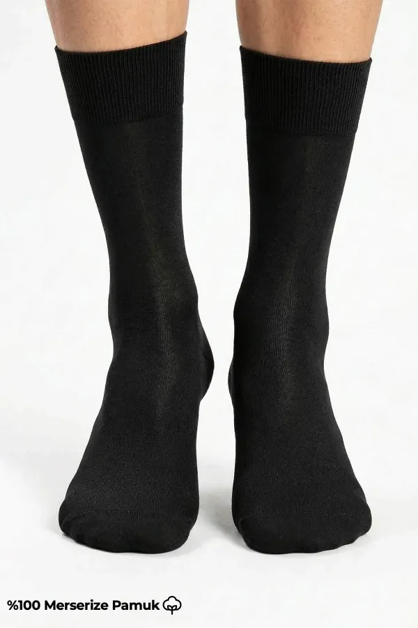 Chaussettes homme 100 % mercerisées, 6 paires, unies, ultra-fines, multicolores