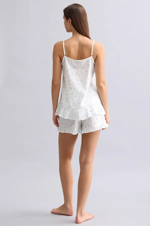 Débardeur blanc à fines bretelles en voile pour femme égyptienne