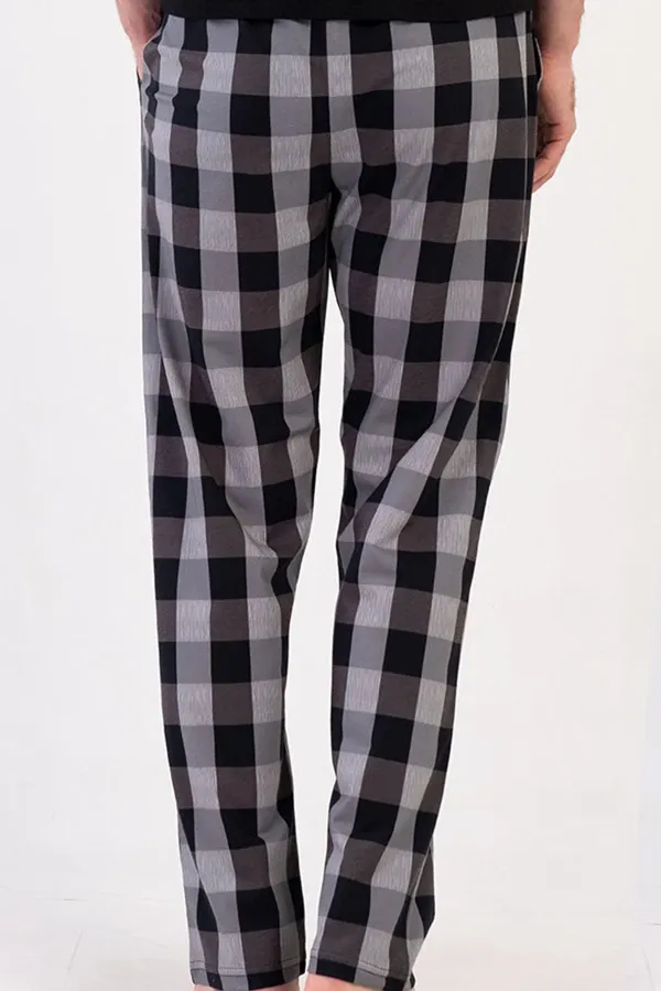 Pantalon en coton pour homme, gris/noir, style égyptien